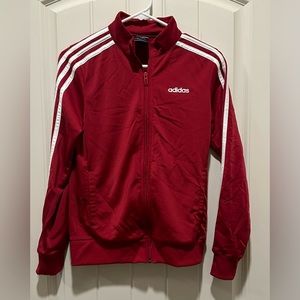 Adidas women’s maroon track jacket. Size XS